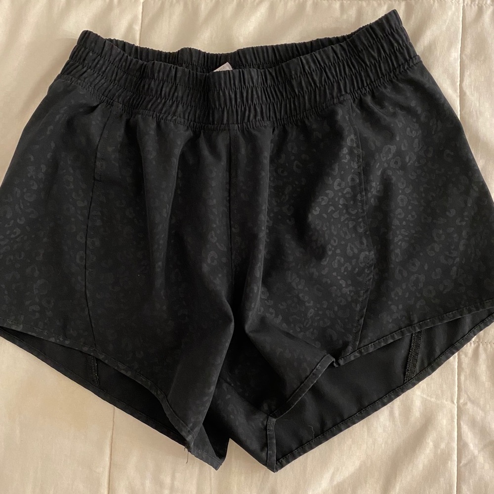 Black running shorts